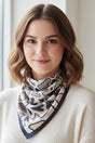 Love In Motion Black Square Satin Scarf - Wholesale Accessory Market