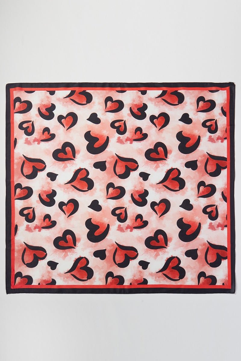 Love Note Square Satin Scarf - Wholesale Accessory Market