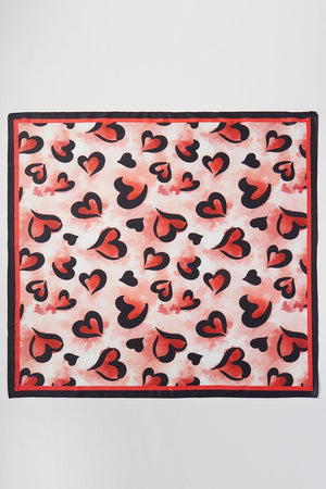 Love Note Square Satin Scarf - Wholesale Accessory Market