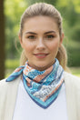 Leopard Lane Blue Square Satin Scarf - Wholesale Accessory Market