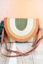 Coastal Chic Olive Straw Envelope Crossbody Clutch - Wholesale Accessory Market