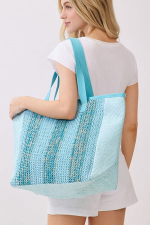 Del Mar Days Aqua Tote Bag - Wholesale Accessory Market