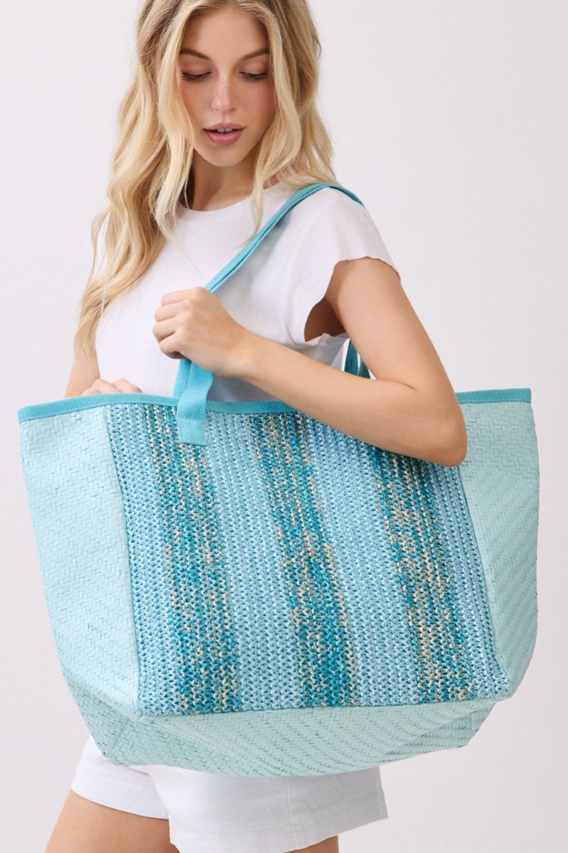 Del Mar Days Aqua Tote Bag - Wholesale Accessory Market