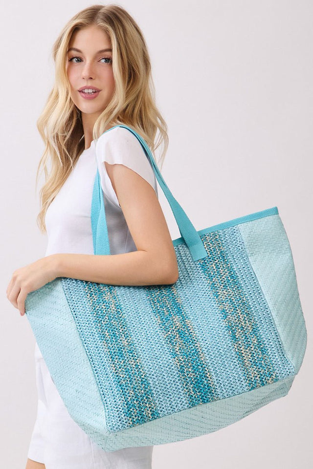 Del Mar Days Aqua Tote Bag - Wholesale Accessory Market