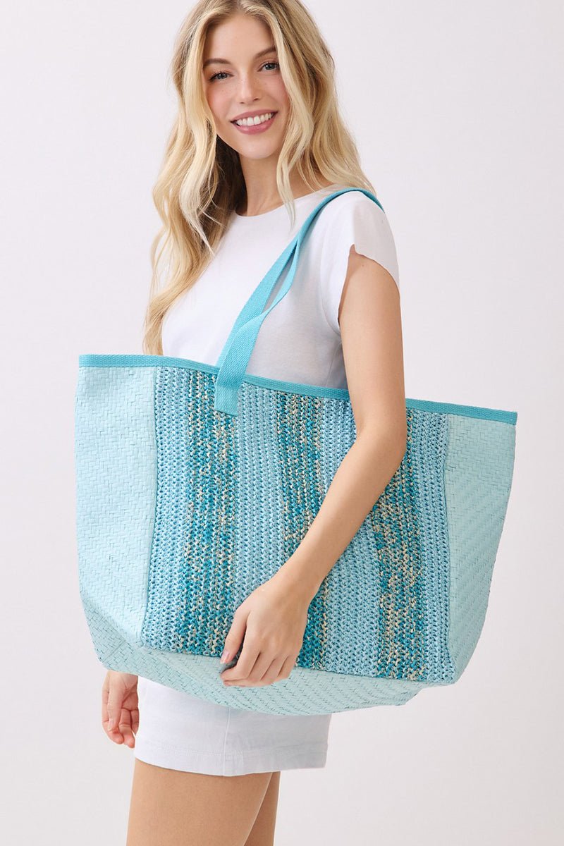Del Mar Days Aqua Tote Bag - Wholesale Accessory Market