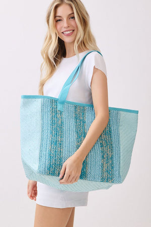 Del Mar Days Aqua Tote Bag - Wholesale Accessory Market