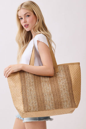 Del Mar Days Taupe Tote Bag - Wholesale Accessory Market