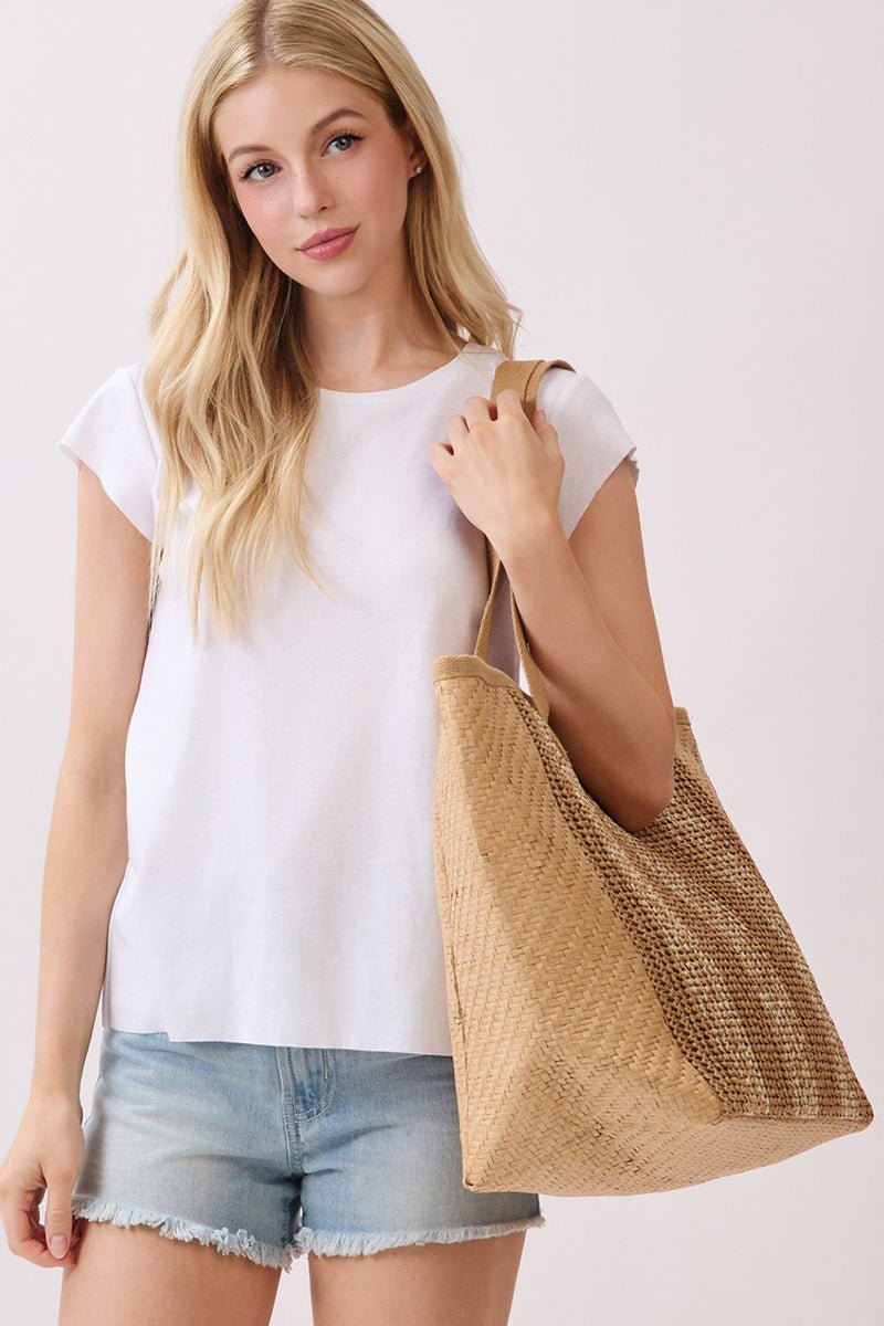 Del Mar Days Taupe Tote Bag - Wholesale Accessory Market
