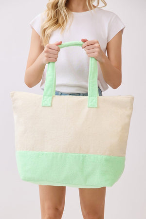 Sips About To Go Down Terry Tote - Wholesale Accessory Market