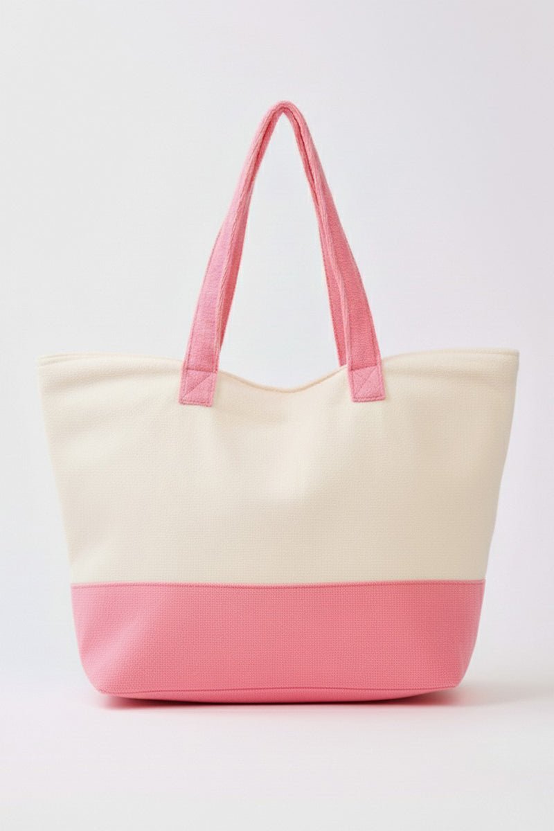 Life Is Better At The Beach Hot Pink Terry Tote - Wholesale Accessory Market