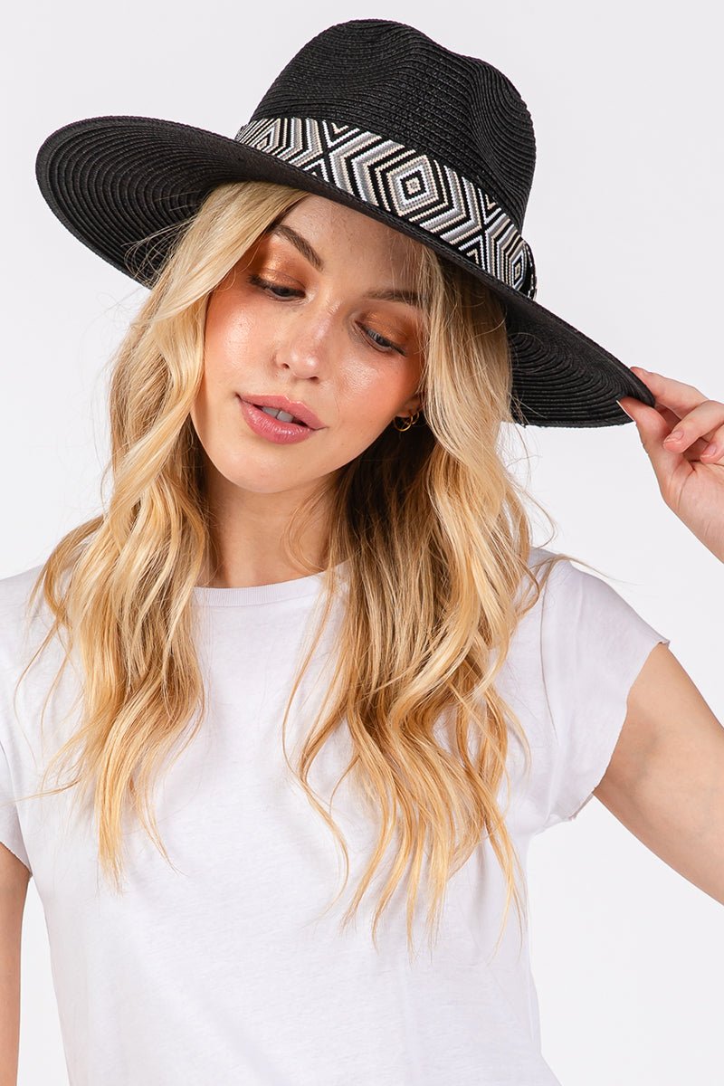 Pagosa Springs Black Straw Hat - Wholesale Accessory Market