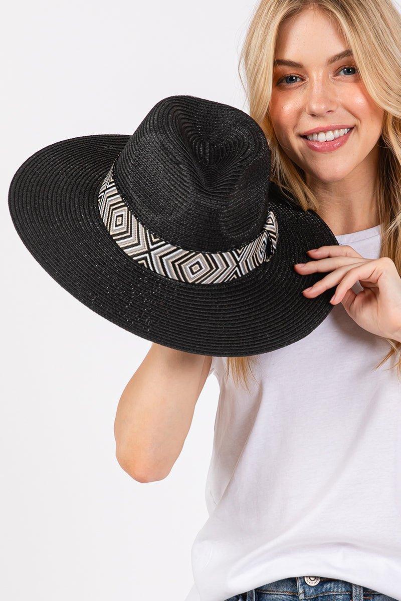 Pagosa Springs Black Straw Hat - Wholesale Accessory Market