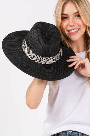 Pagosa Springs Black Straw Hat - Wholesale Accessory Market