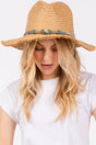 Pelican Bay Starfish Taupe Frayed Straw Hat - Wholesale Accessory Market