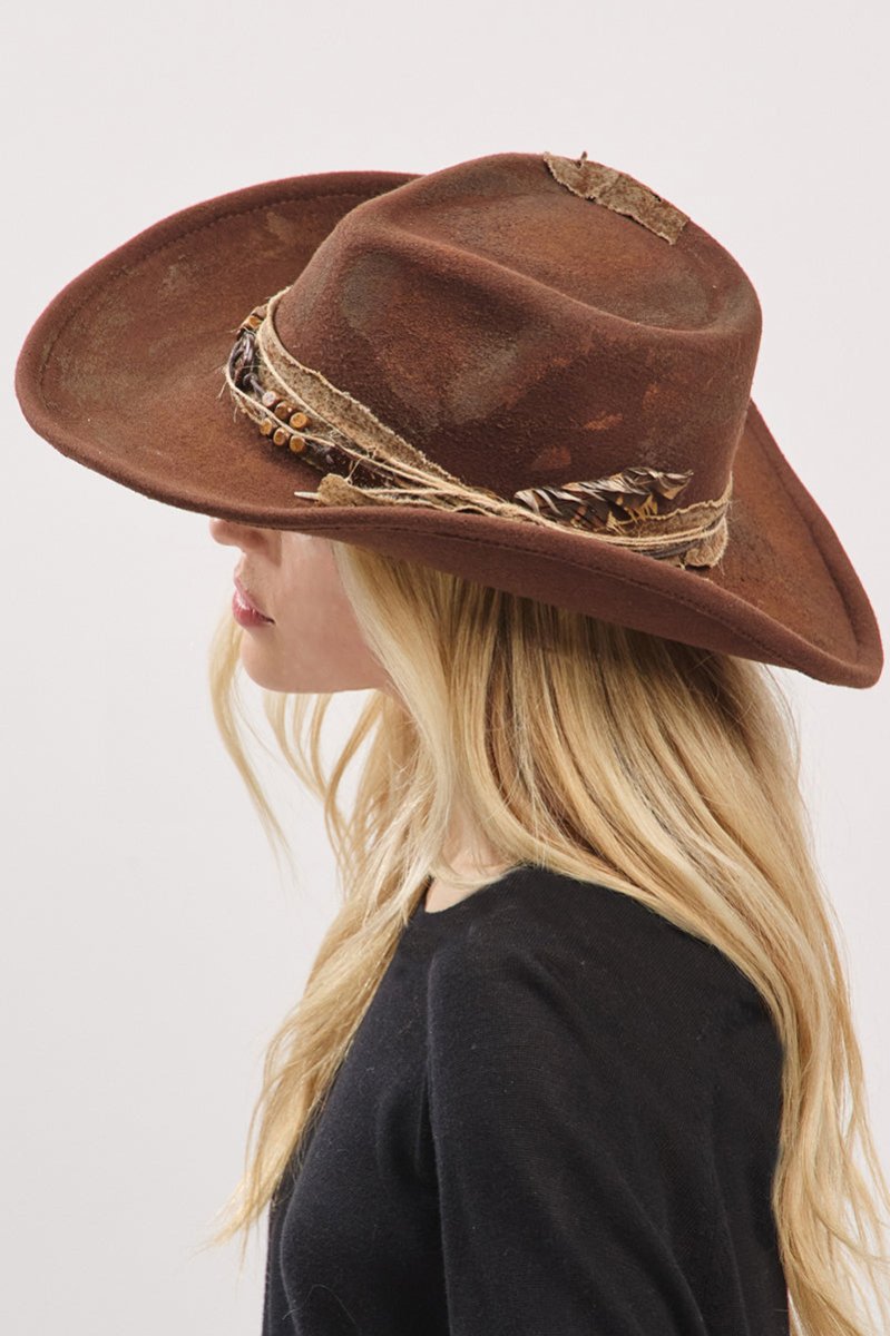 Dodge City Drifter Brown Vintage Felt Cowgirl Hat - Wholesale Accessory Market