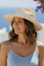 Cozumel Blue Woven Band Straw Hat - Wholesale Accessory Market