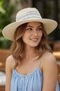 Sausalito Ivory Woven and Ribbon Band Straw Hat - Wholesale Accessory Market
