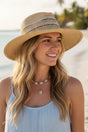 Sausalito Tan Woven and Ribbon Band Straw Hat - Wholesale Accessory Market