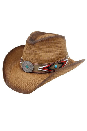 Painted Mesa Taupe Straw Cowgirl Hat - Wholesale Accessory Market