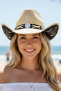 Horseshoe Hollow Beige Vintage Straw Cowgirl Hat - Wholesale Accessory Market