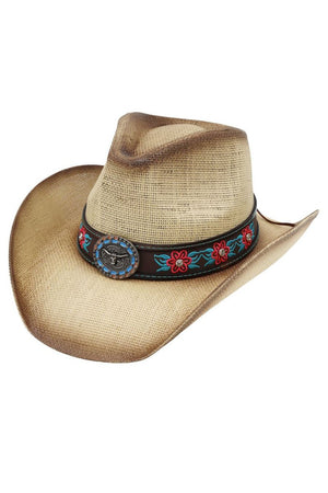 Prairie Garland Beige Straw Cowgirl Hat - Wholesale Accessory Market