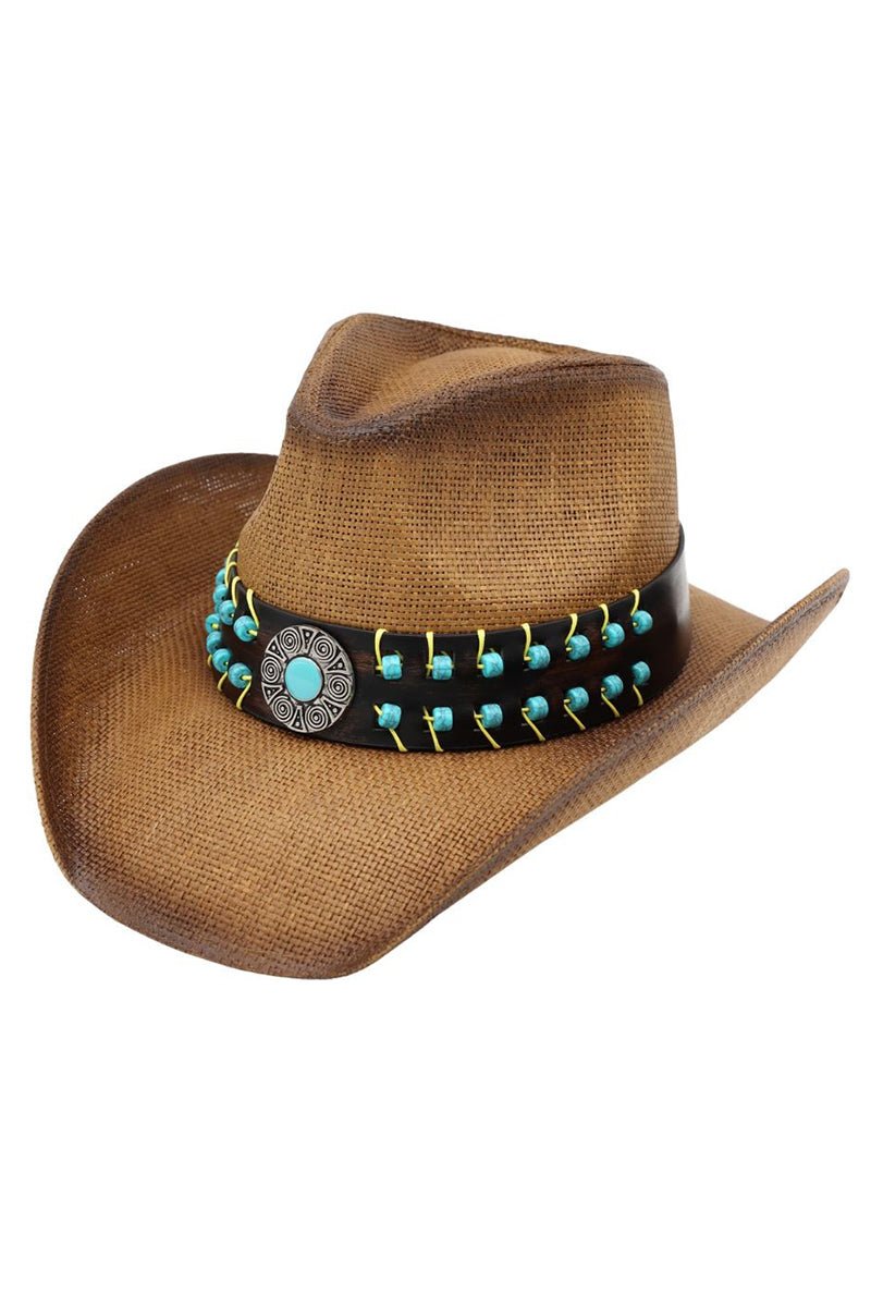 Canyon Azul Taupe Straw Cowgirl Hat - Wholesale Accessory Market
