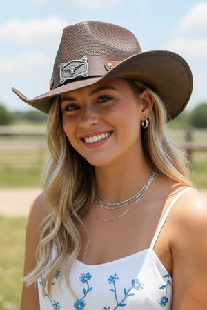 Austin Adventure Brown Straw Cowgirl Hat - Wholesale Accessory Market