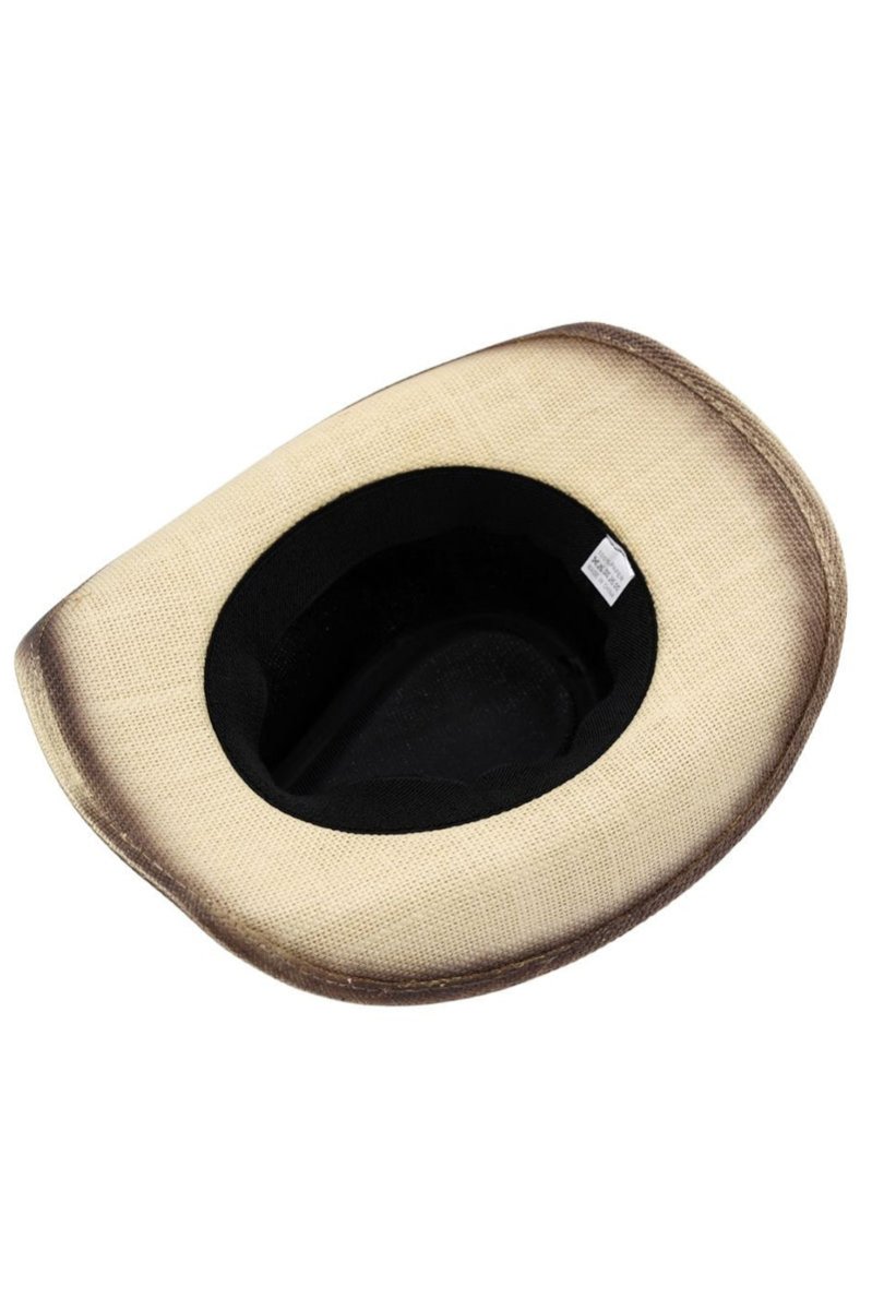 Desert Butterfly Beige Straw Cowgirl Hat - Wholesale Accessory Market