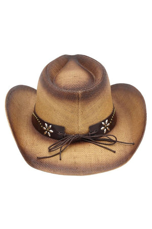Lubbock Longhorn Taupe Distressed Straw Cowgirl Hat - Wholesale Accessory Market