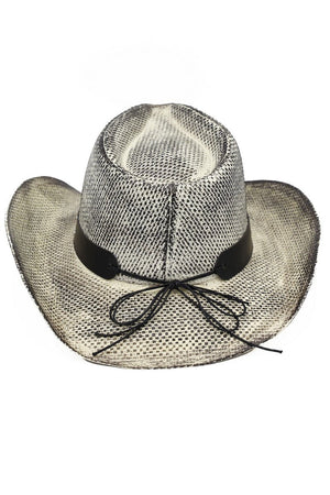 Desert Authority Black Rustic Straw Cowgirl Hat - Wholesale Accessory Market