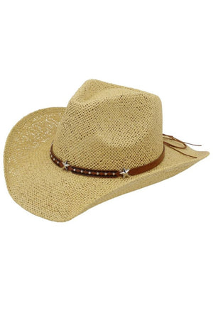 Midnight Rodeo Beige Straw Cowgirl Hat - Wholesale Accessory Market