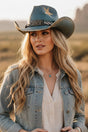 Frontier Freedom Navy Distressed Cowgirl Hat - Wholesale Accessory Market