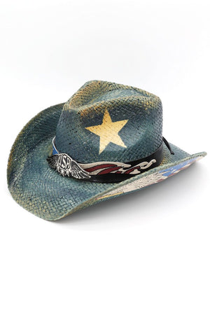 American Grit Navy Distressed Cowgirl Hat - Wholesale Accessory Market