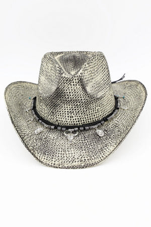 Canyon Rogue Charm Black Vintage Cowgirl Hat - Wholesale Accessory Market