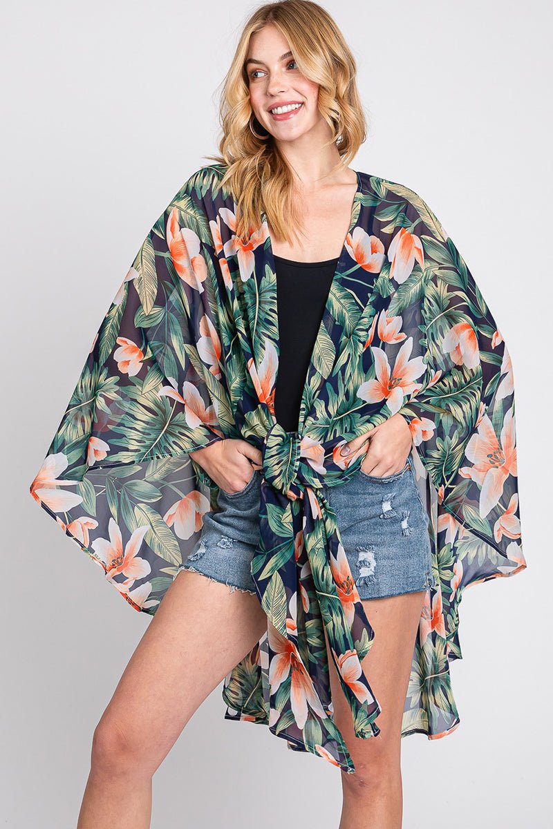 Island Edit Navy Kimono - Wholesale Accessory Market