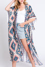 Galveston Getaway Beige Long Kimono - Wholesale Accessory Market