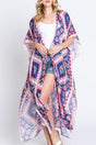 Galveston Getaway Pink Long Kimono - Wholesale Accessory Market