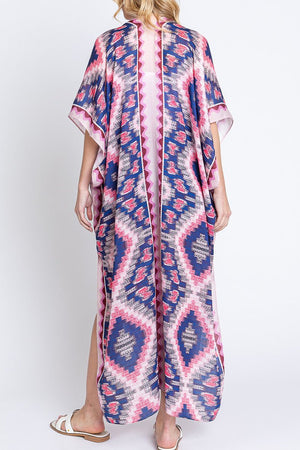 Galveston Getaway Pink Long Kimono - Wholesale Accessory Market