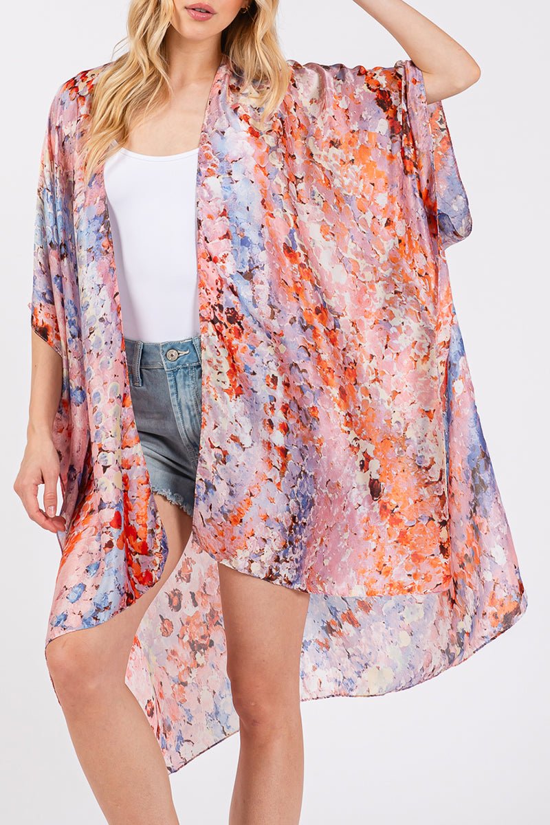 Shifting Sand Pink Silky Kimono - Wholesale Accessory Market