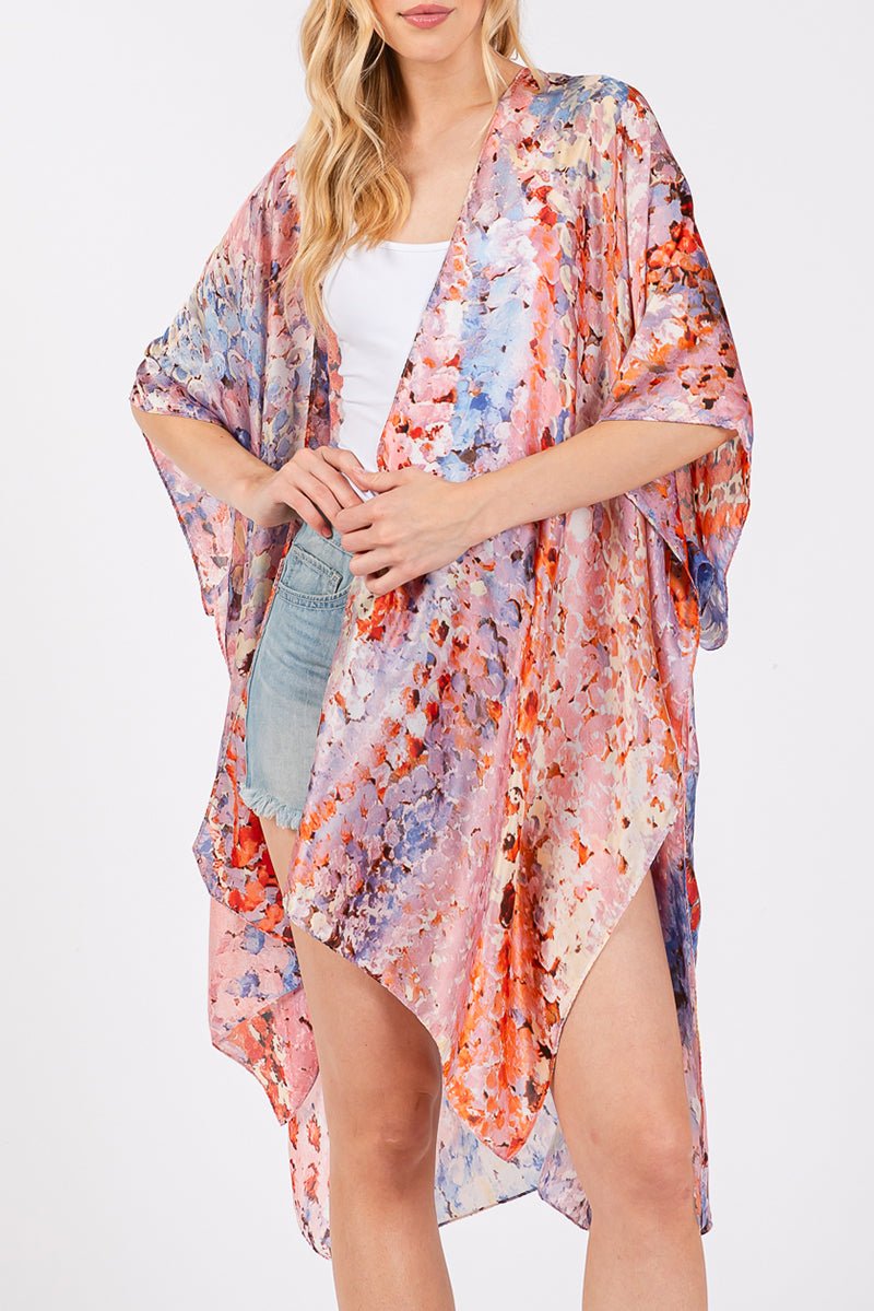 Shifting Sand Pink Silky Kimono - Wholesale Accessory Market