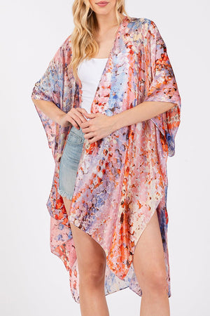 Shifting Sand Pink Silky Kimono - Wholesale Accessory Market