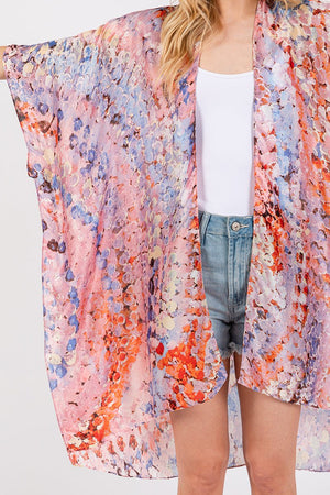 Shifting Sand Pink Silky Kimono - Wholesale Accessory Market