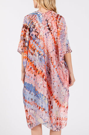 Shifting Sand Pink Silky Kimono - Wholesale Accessory Market