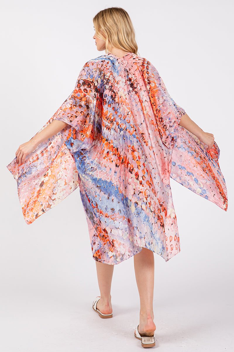 Shifting Sand Pink Silky Kimono - Wholesale Accessory Market
