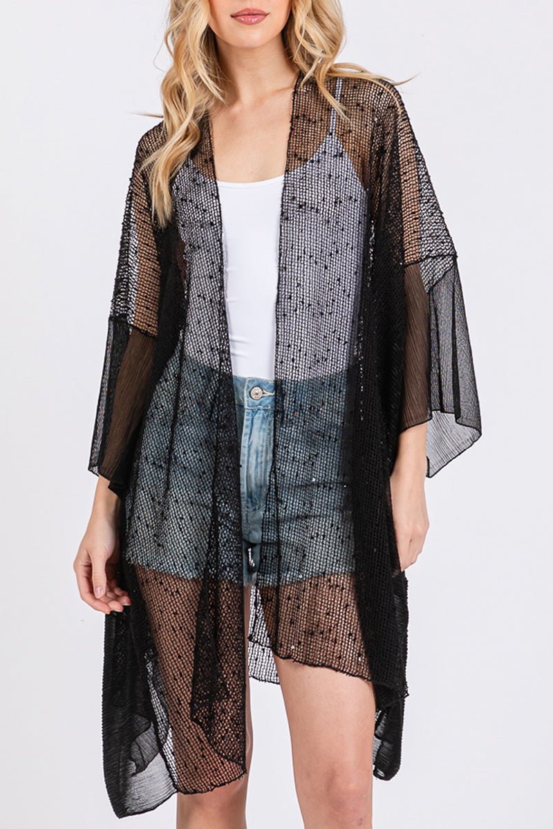 Summer Breeze Black Kimono - Wholesale Accessory Market