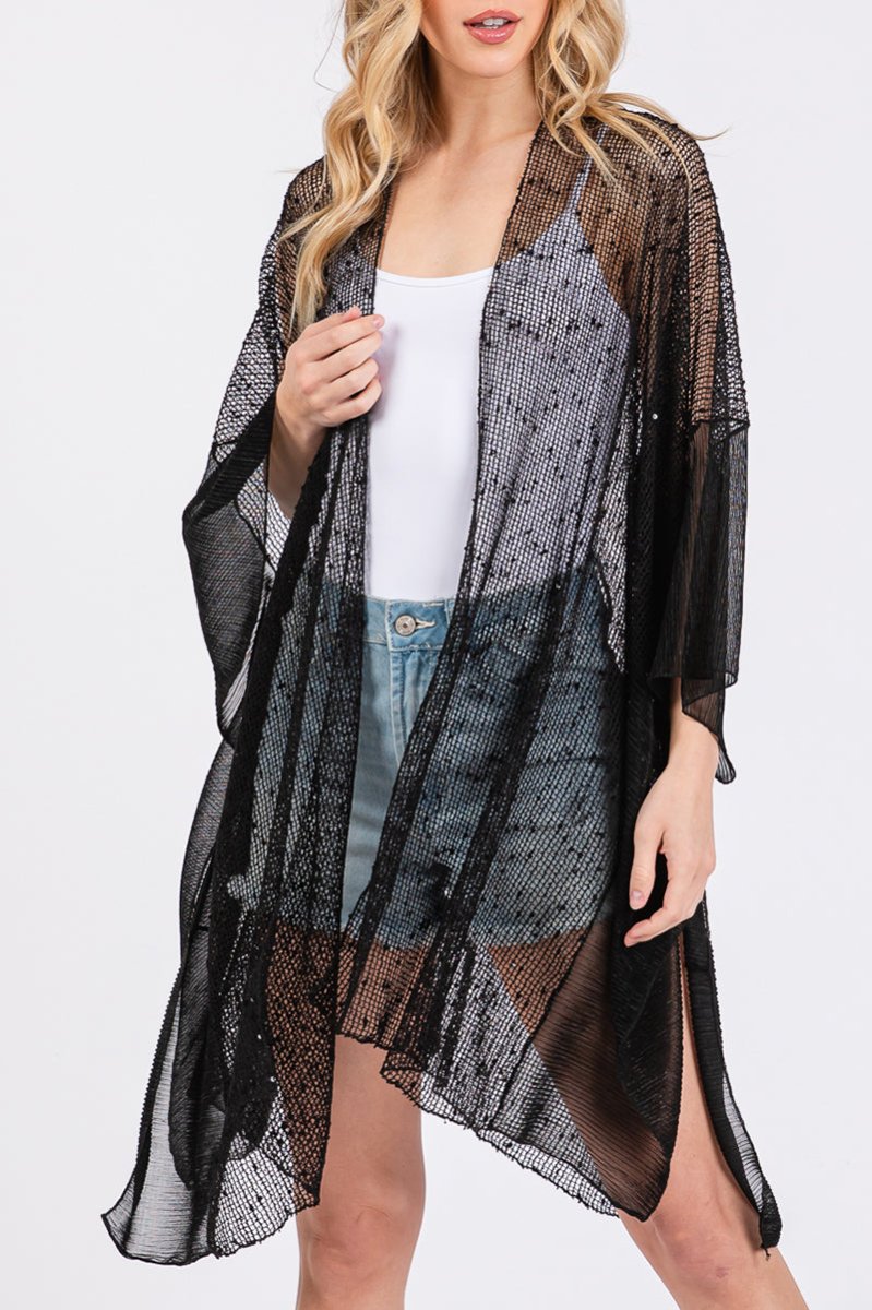 Summer Breeze Black Kimono - Wholesale Accessory Market