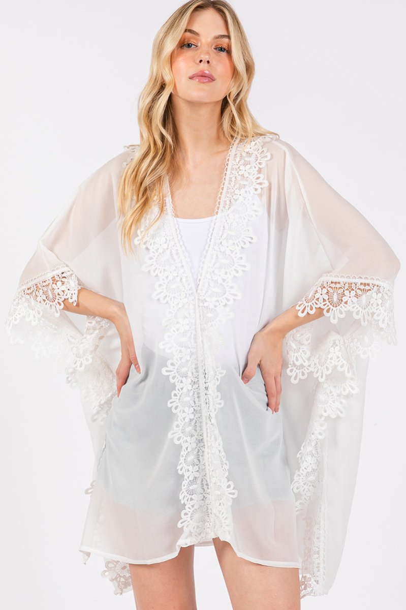 Garden Villa White Cover Up - Wholesale Accessory Market