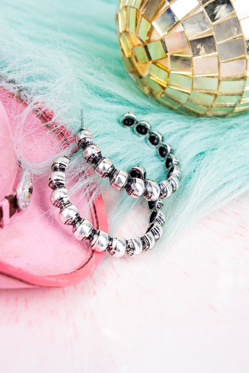 Silvertone Colorado Cafe Hoop Earrings - Wholesale Accessory Market