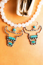 Western Sparkle Turquoise Hoop Earrings - Wholesale Accessory Market