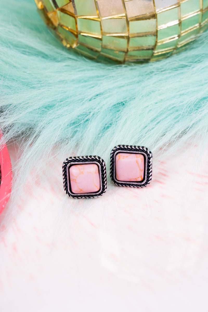 Peach Millie Stud Earrings - Wholesale Accessory Market